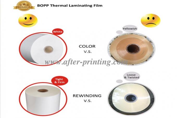 comparação da qualidade de produto do rolo de filme da laminação